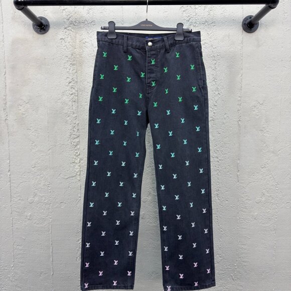 Louis Vuitton SS25 Blue Monogram Jeans - Picture 1 of 14